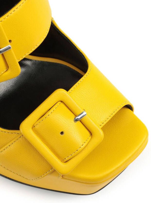 Sergio Rossi SI Rossi 90mm leather sandals Yellow