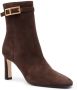Sergio Rossi side-buckle suede boots Brown - Thumbnail 2