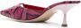 Sergio Rossi snakeskin-effect square toe mules Pink - Thumbnail 3