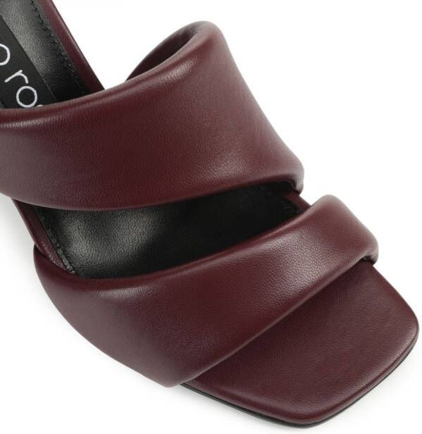 Sergio Rossi Songy 80mm leather mules Red