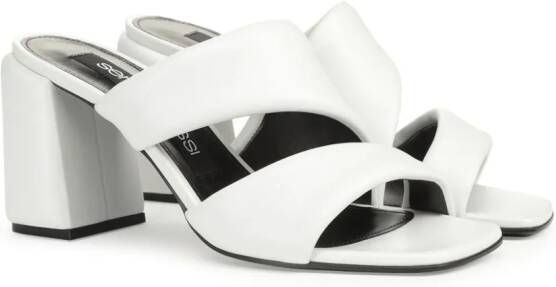Sergio Rossi Spongy 80mm leather sandals White