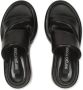 Sergio Rossi Spongy leather wedge sandals Black - Thumbnail 4
