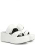 Sergio Rossi Spongy leather wedge sandals White - Thumbnail 2
