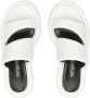 Sergio Rossi Spongy leather wedge sandals White - Thumbnail 4