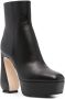 Sergio Rossi square-toe 140mm leather boots Black - Thumbnail 2