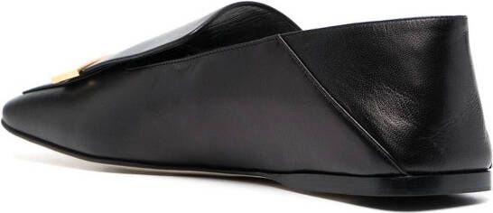 Sergio Rossi square-toe loafers Black