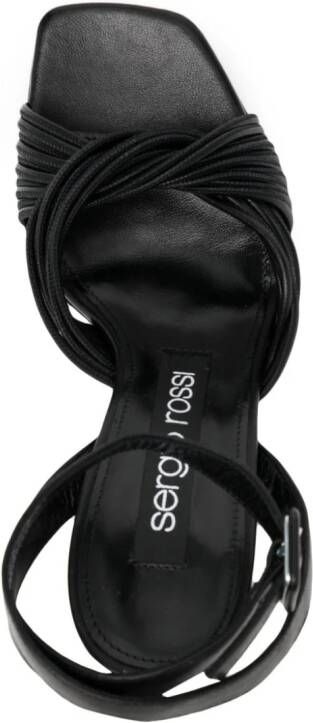 Sergio Rossi sr Akida 130mm leather sandals Black