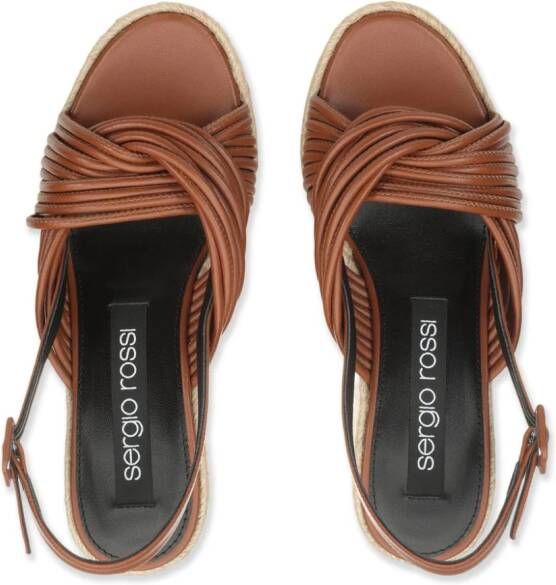 Sergio Rossi Sr Akida multi-thread sandals Brown