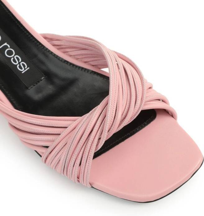 Sergio Rossi sr Akida woven leather sandals Pink