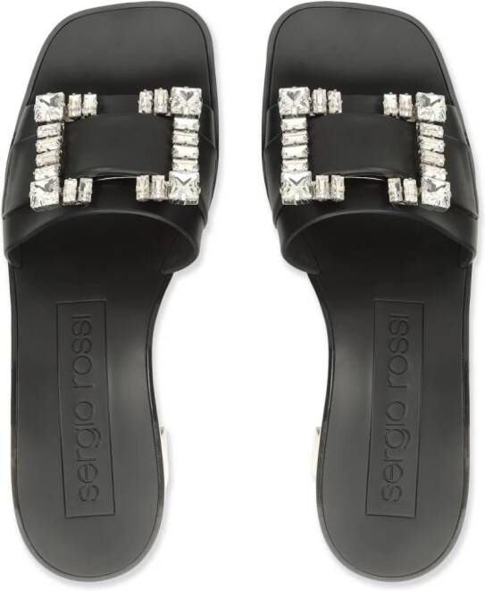 Sergio Rossi Sr Jelly 40mm buckled mules Black