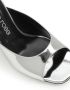 Sergio Rossi SR Liya 95mm leather mules Silver - Thumbnail 5