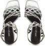 Sergio Rossi sr Mermaid 100mm leather sandals Silver - Thumbnail 4