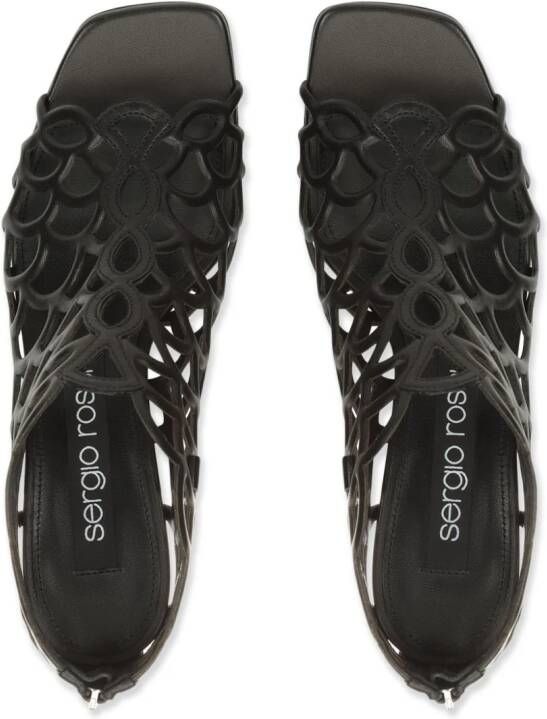 Sergio Rossi sr Mermaid 60mm leather sandals Black