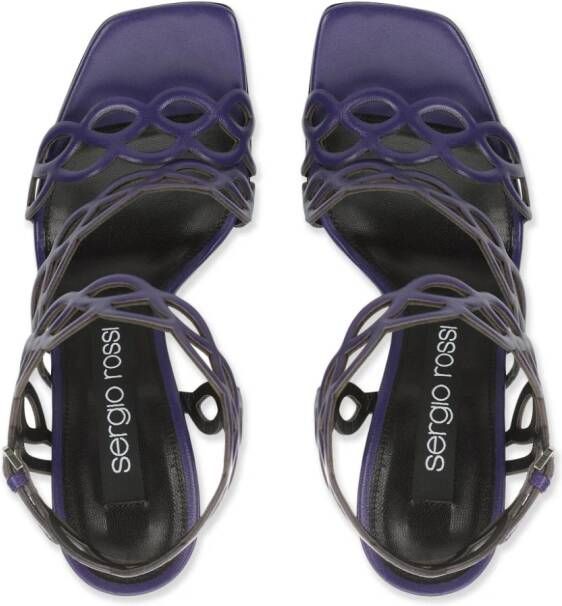 Sergio Rossi sr Mermaid 60mm leather sandals Purple