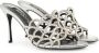 Sergio Rossi SR Mermaid 90mm leather mules Silver - Thumbnail 2