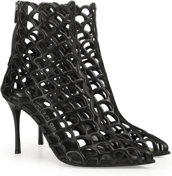 Sergio Rossi SR Mermaid 90mm perforated ankle boots Black