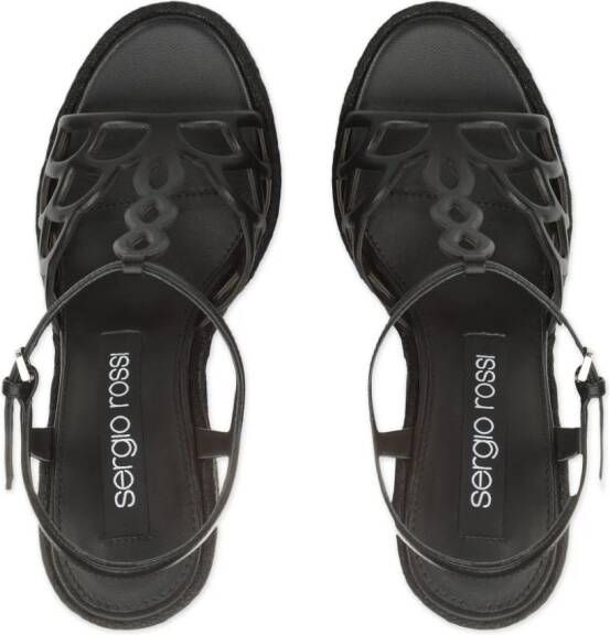 Sergio Rossi sr Mermaid platform sandals Black