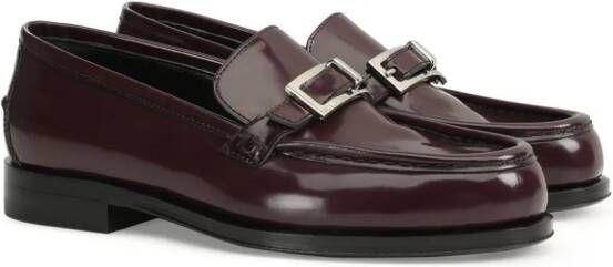 Sergio Rossi Sr Nora leather loafers Red