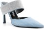 Sergio Rossi Sr Paris 100mm denim mules Blue - Thumbnail 2