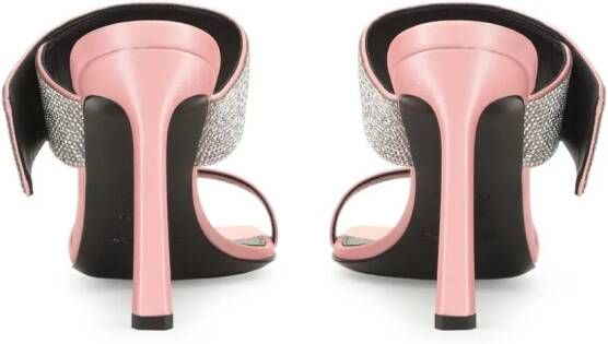 Sergio Rossi sr Paris 95mm rhinestone-embellished leather sandals Pink