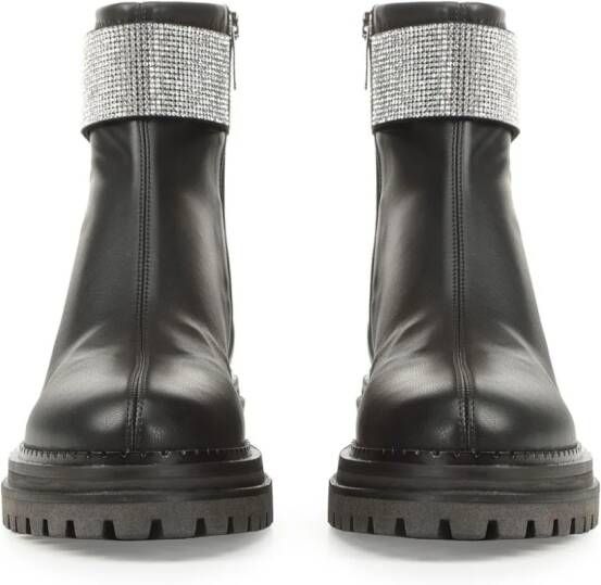Sergio Rossi SR Paris crystal-strap ankle boots Black
