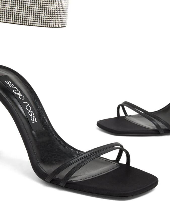 Sergio Rossi SR Paris rhinestone-embellished sandals Black