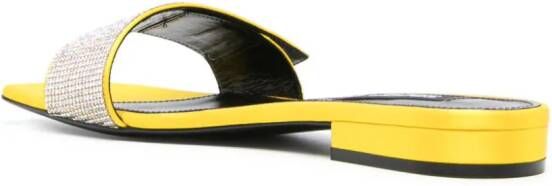 Sergio Rossi Sr Paris satin sandals Yellow