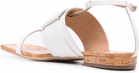 Sergio Rossi Sr Prince leather sandals White