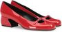 Sergio Rossi SR Rossi 45mm leather pumps Red - Thumbnail 2
