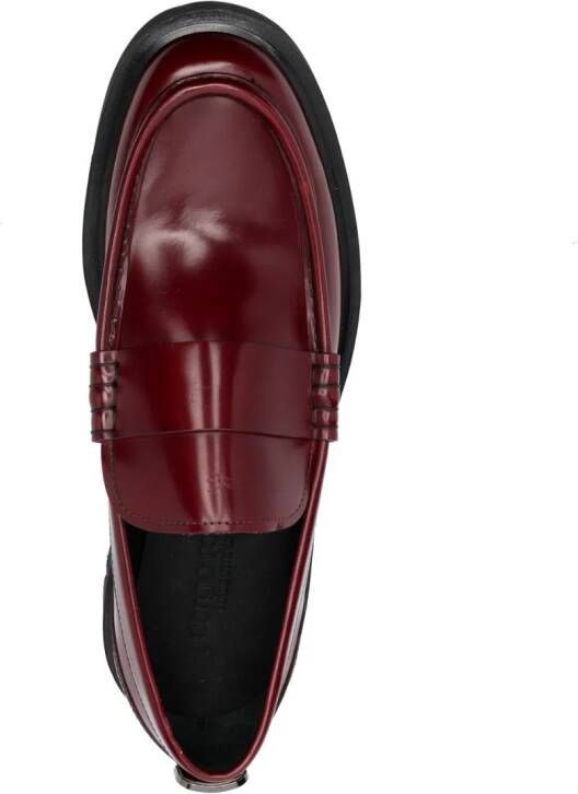 Sergio Rossi Sr Signature penny loafers Red