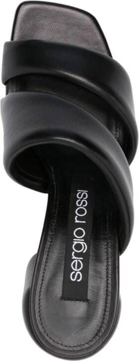 Sergio Rossi SR Songy 80mm leather sandals Black