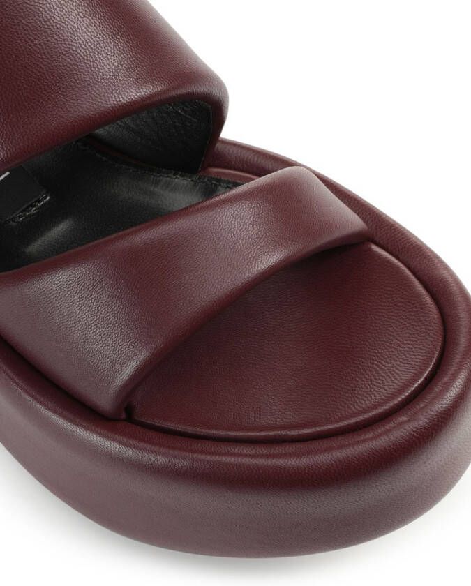 Sergio Rossi sr Spongy platform leather sandals Red