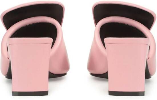 Sergio Rossi SR1 60mm leather mules Pink