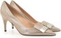 Sergio Rossi Sr1 75mm leather pumps Gold - Thumbnail 2
