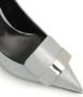 Sergio Rossi SR1 75mm metallic-finish leather pumps Silver - Thumbnail 5