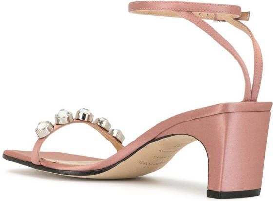 Sergio Rossi SR1 crystal sandals Pink