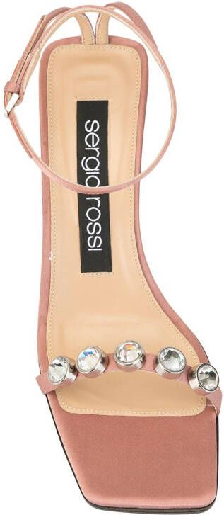 Sergio Rossi SR1 crystal sandals Pink