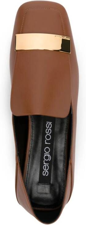 Sergio Rossi SR1 leather loafers Brown