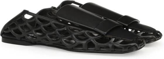 Sergio Rossi Sr1 Mermaid leather loafers Black