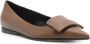Sergio Rossi SR1 pointed-toe leather ballerina shoes Brown - Thumbnail 2