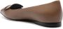 Sergio Rossi SR1 pointed-toe leather ballerina shoes Brown - Thumbnail 3