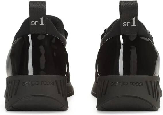 Sergio Rossi Sr1 Running rhinestone-embellished sneakers Black
