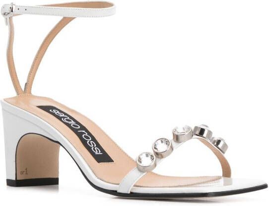 Sergio Rossi sr1 60mm crystal-embellished sandals White