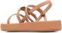 Sergio Rossi strap design leather sandals Brown - Thumbnail 3