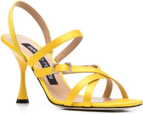 Sergio Rossi strappy 95mm leather sandals Yellow