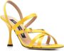 Sergio Rossi strappy 95mm leather sandals Yellow - Thumbnail 2
