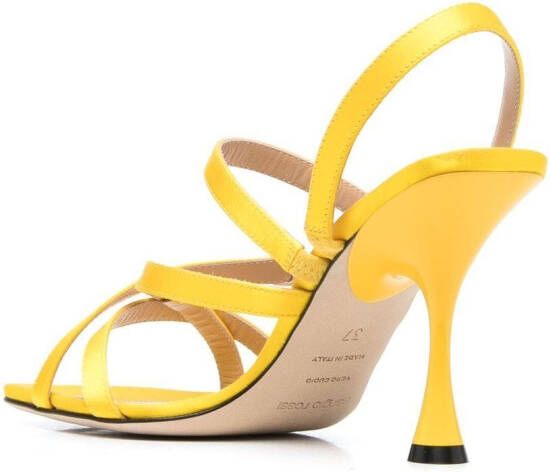 Sergio Rossi strappy 95mm leather sandals Yellow