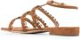 Sergio Rossi stud-embellished leather sandals Brown - Thumbnail 3