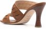 Sergio Rossi Tied-Up 90mm leather sandals Brown - Thumbnail 3
