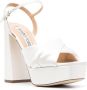 Sergio Rossi twist-detail 140mm leather sandals White - Thumbnail 2
